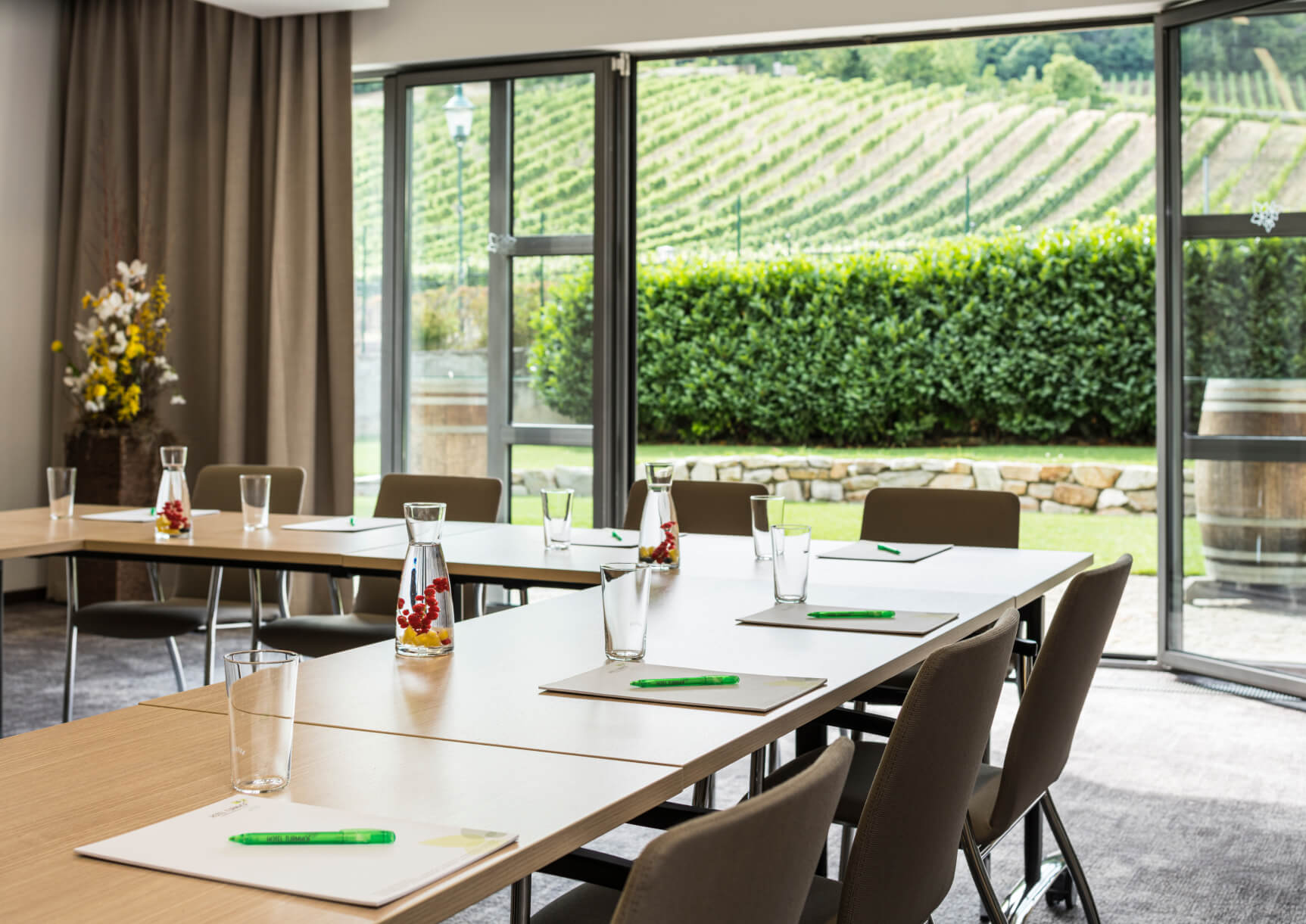 Tagen mit Blick ins Grüne