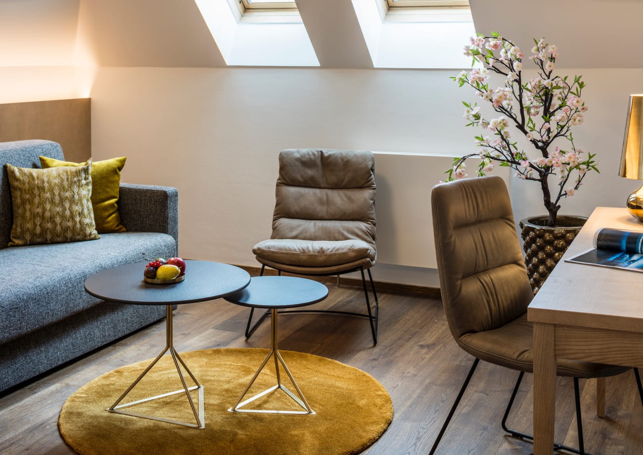 Modern eingerichtete Weinbergsuite im 4-Sterne Hotel Turmhof in Gumpoldskirchen